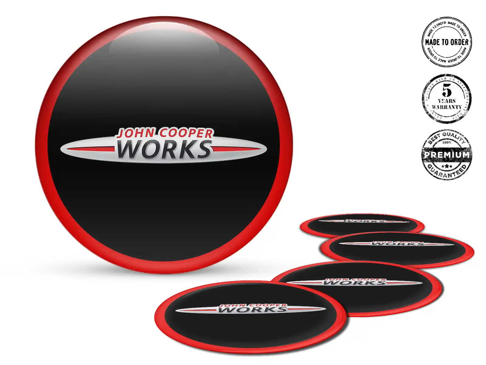 Mini Cooper Domed Stickers Logo Resin Wheel Badges